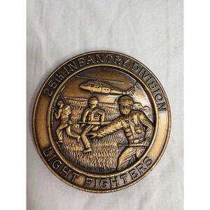 25th Infantry Division Fighters Challenge Coin Military Veteran Collectible